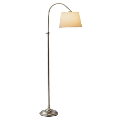 Picture of Adesso Bonnet Floor Lamp, 62inH, Satin Steel/White