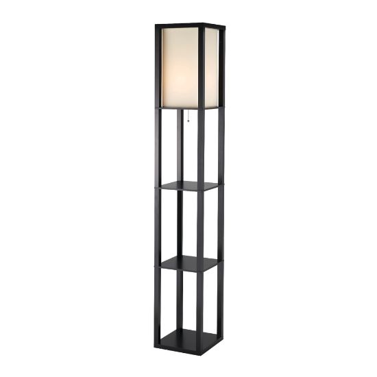 Picture of Adesso Titan Tall Shelf Floor Lamp, 72in H, Black