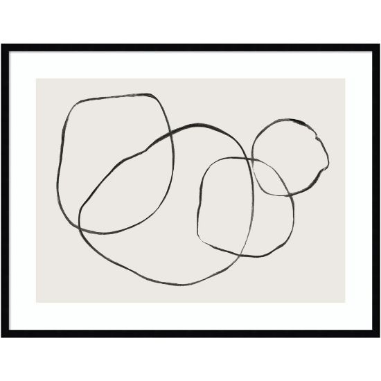 Picture of Amanti Art Going in Circles by Teju Reval Wood Framed Wall Art Print, 31inH x 40inW, Black