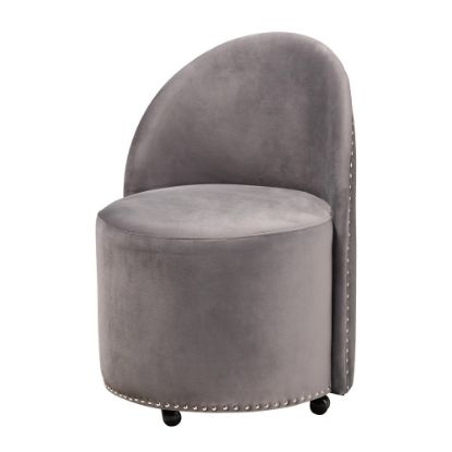 Picture of Baxton Studio Bethel Rolling Accent Chair, Gray