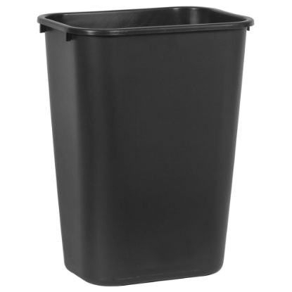 Picture of Rubbermaid Durable Rectangular LLDPE Wastebasket, 10.25 Gallons, 20inH x 15-1/2inW x 11inD, Black