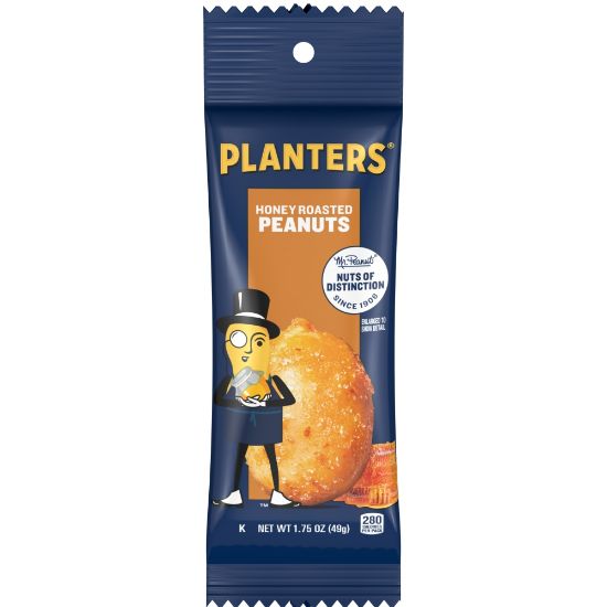 Picture of Planters Honey Roasted Peanuts, 1.75 Oz, Box Of 18 Bags