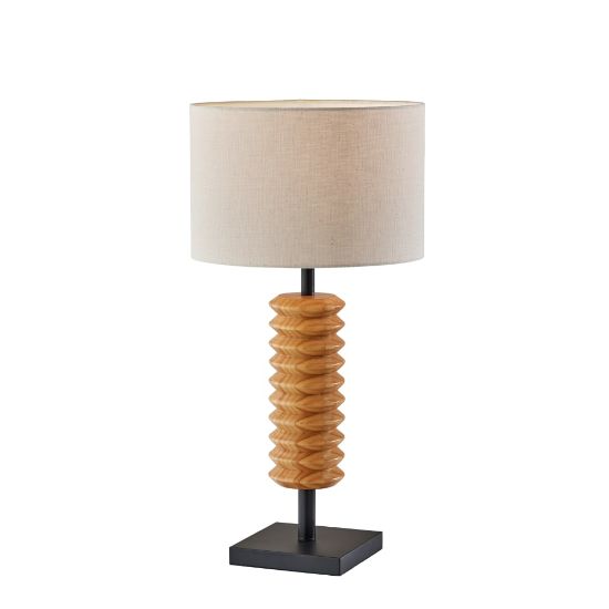 Picture of Adesso Judith Table Lamp, 25-1/2inH, Cream Shade/Black Base