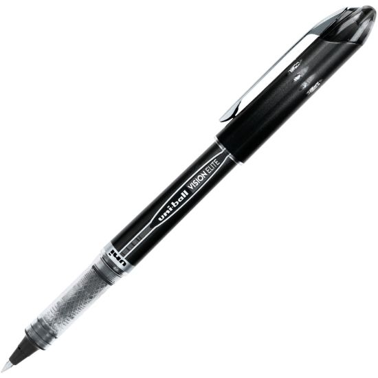 Picture of uni-ball Vision Elite Rollerball Pens, 0.5 mm, Light Gray Barrel, Black Ink