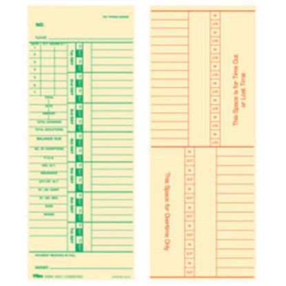 Picture of TOPS Time Cards (Replaces Original Card 10-800762), Numbered Days, 2-Sided, 9in x 3 1/2in, Box Of 500