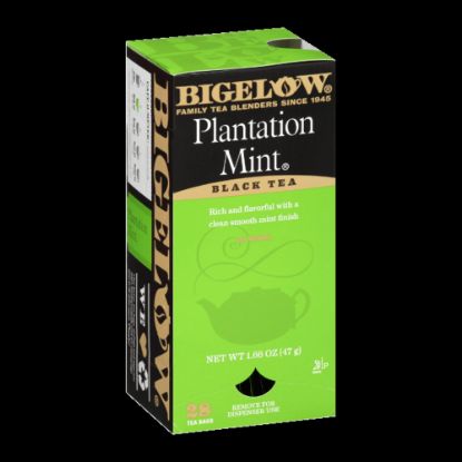 Picture of Bigelow Plantation Mint Tea Bags, Box Of 28