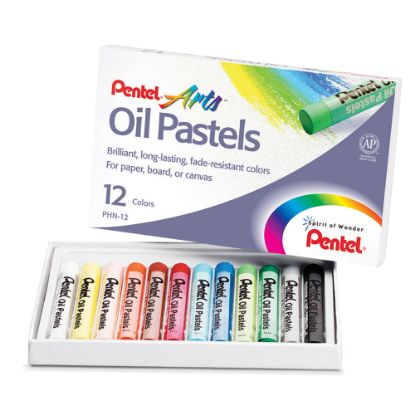 Picture of Pentel Arts Oil Pastels, Assorted Colors, Pack Of 12