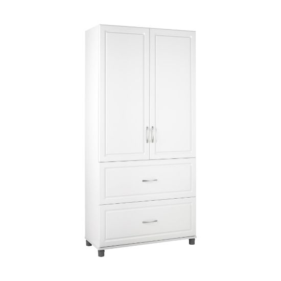 Picture of Ameriwood Home SystemBuild Kendall Storage Cabinet, 2 Drawers, 3 Shelves, White