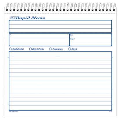 Picture of Adams Rapid Memo Book, 8 1/2in x 8 1/4in, 50 Sheets