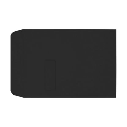 Picture of LUX #9 1/2 Open-End Window Envelopes, Top Left Window, Gummed Seal, Midnight Black, Pack Of 50