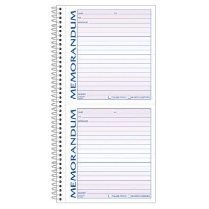 Picture of Adams 2-Part Spiral Memo Book, 5 1/4in x 11in, Book Of 100 Sets