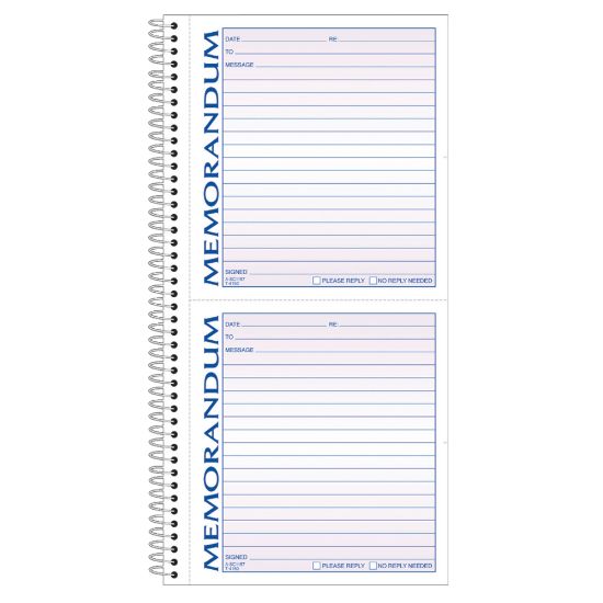 Picture of Adams 2-Part Spiral Memo Book, 5 1/4in x 11in, Book Of 100 Sets