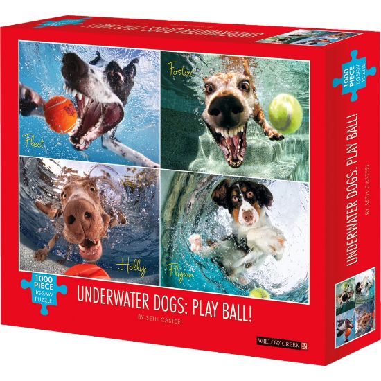 Picture of Willow Creek Press 1,000-Piece Puzzle, Underwater Dogs: Play Ball!