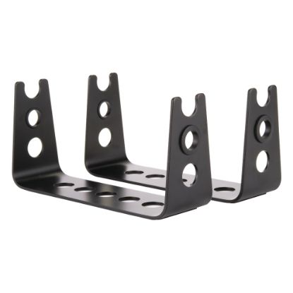 Picture of Allsop Metal Art Monitor Stand Risers, 4inH x 8 1/4inW x 2 1/2inD, Pearl Black, Pack Of 2