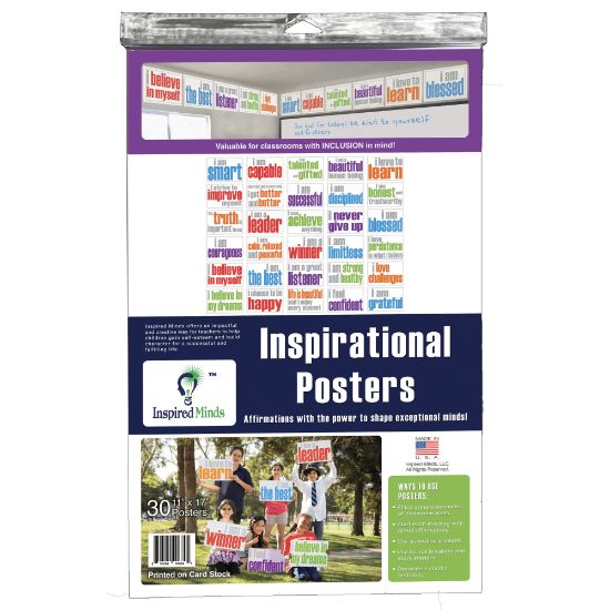 Picture of Ashley Productions Card Stock Posters, 17in x 11in, English, Set Of 30 Posters