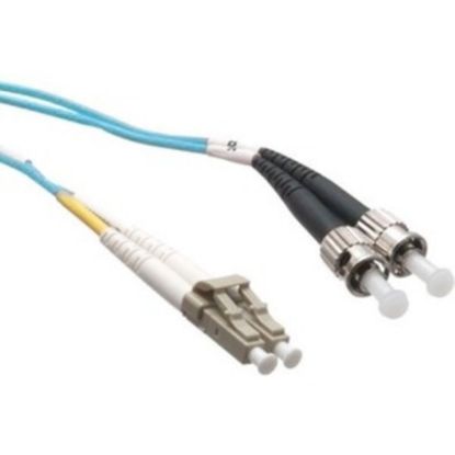 Picture of Axiom LC/ST 10G Multimode Duplex OM3 50/125 Fiber Optic Cable 4m - Fiber Optic for Network Device - 13.12 ft - 2 x LC Male Network - 2 x ST Male Network - Aqua