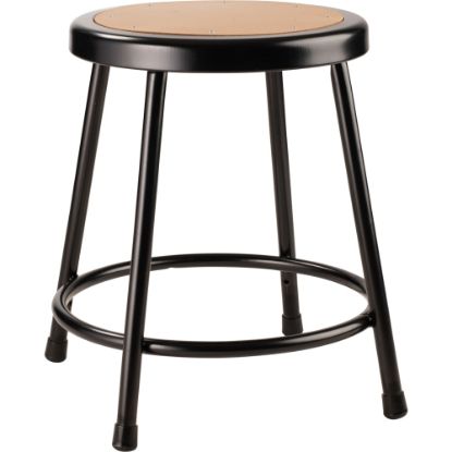 Picture of National Public Seating Hardboard Stool, Black/Masonite Wood