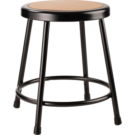 Picture of National Public Seating Hardboard Stool, Black/Masonite Wood