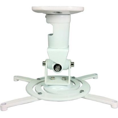 Picture of Amer Mounts Universal Ceiling Projector Mount - White - Supports up to 30lb load, 360 degree rotation, 180 degree tilt