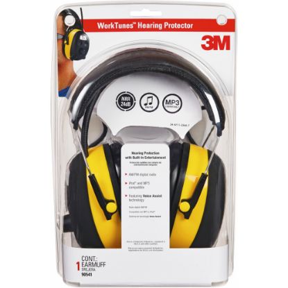 Picture of Tekk Protection Protection Digital WorkTunes Earmuffs - Stereo - Yellow, Black - Wired - Over-the-head - Binaural - Circumaural - 1