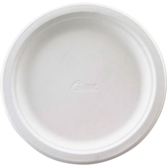 Picture of Chinet 100% Recycled Heavy-Duty Paper Plates, 6 3/4in, Pack Of 125