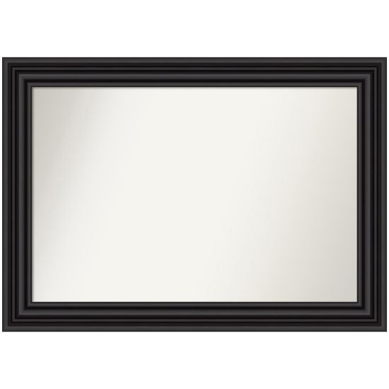 Picture of Amanti Art Non-Beveled Rectangle Framed Bathroom Wall Mirror, 30in x 42in, Colonial Black