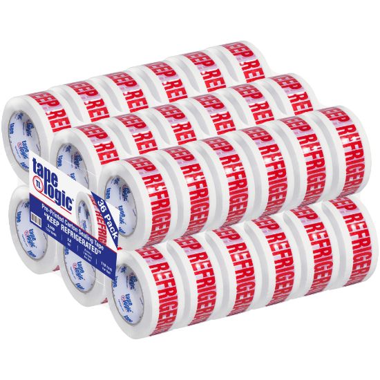 Picture of Tape Logic Pre-Printed Carton Sealing Tape, "Keep Refrigerated", 2in x 110 Yd., Red/White, Case Of 36