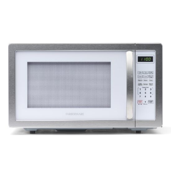 Picture of Farberware Classic 1.1 Cu Ft Countertop Microwave, White/Platinum