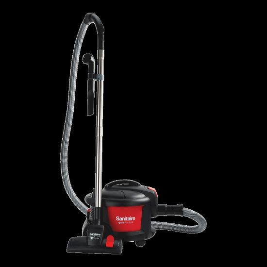 Picture of Sanitaire Quiet Clean Bagless Canister Vacuum, Black/Red