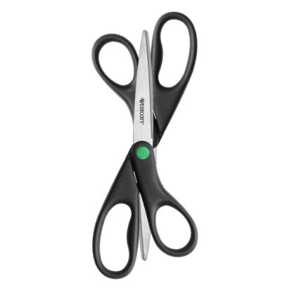 Picture of Westcott KleenEarth All-Purpose Scissors, 8in, Straight, Black, Pack Of 2