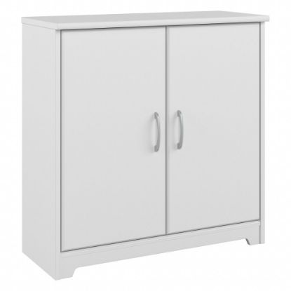 Picture of Bush Furniture Cabot Small 30inW Storage Cabinet With Doors, White, Standard Delivery