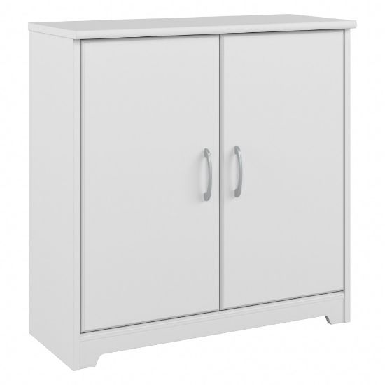 Picture of Bush Furniture Cabot Small 30inW Storage Cabinet With Doors, White, Standard Delivery