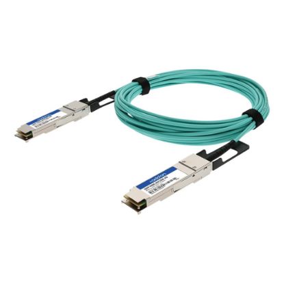 Picture of AddOn 10m Cisco Compatible QSFP+ AOC - 40GBase direct attach cable - QSFP+ (M) to QSFP+ (M) - 10 m - fiber optic - active