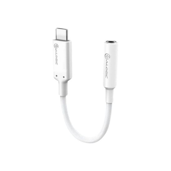 Picture of ALOGIC Elements PRO 10cm USB-C to 3.5mm Audio Adapter, 3.94in, White