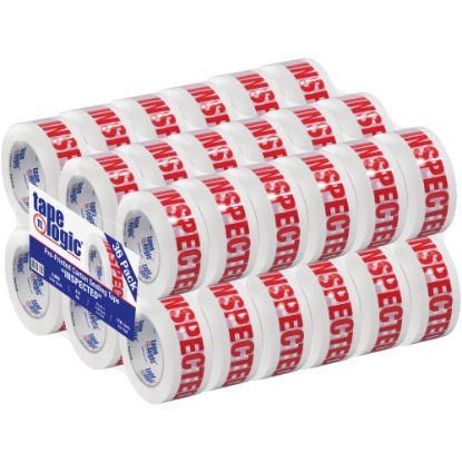 Picture of Tape Logic Pre-Printed Carton Sealing Tape, "Inspected", 2in x 110 Yd., Red/White, Case Of 36