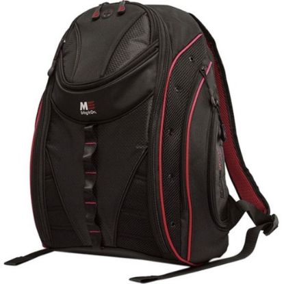 Picture of Mobile Edge Express MEBPE72 Carrying Case (Backpack) for 16in to 17in MacBook, Book - Black, Red - Ballistic Nylon Body - Shoulder Strap - 20in Height x 16in Width x 8.5in Depth