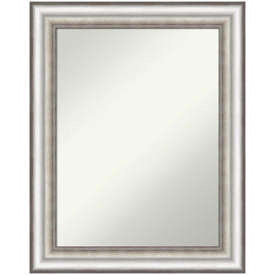 Picture of Amanti Art Non-Beveled Rectangle Framed Bathroom Wall Mirror, 29-1/4in x 23-1/4in, Salon Silver