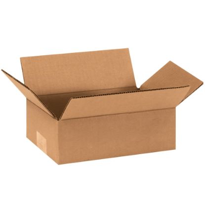 Picture of Partners Brand Flat Corrugated Boxes, 9in x 6in x 3in, Kraft, Pack Of 25 Boxes