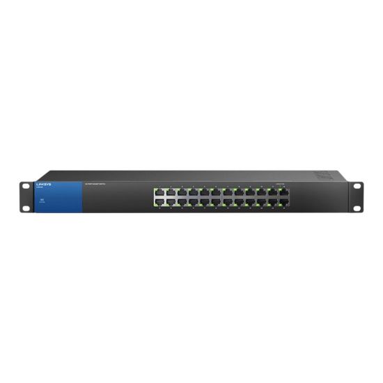 Picture of Linksys Business LGS124 - Switch - unmanaged - 24 x 10/100/1000 - rack-mountable - AC 100/230 V