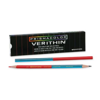 Picture of Prismacolor Verithin Colored Pencils, Red/Blue Lead, Red/Blue Barrel, Pack Of 12