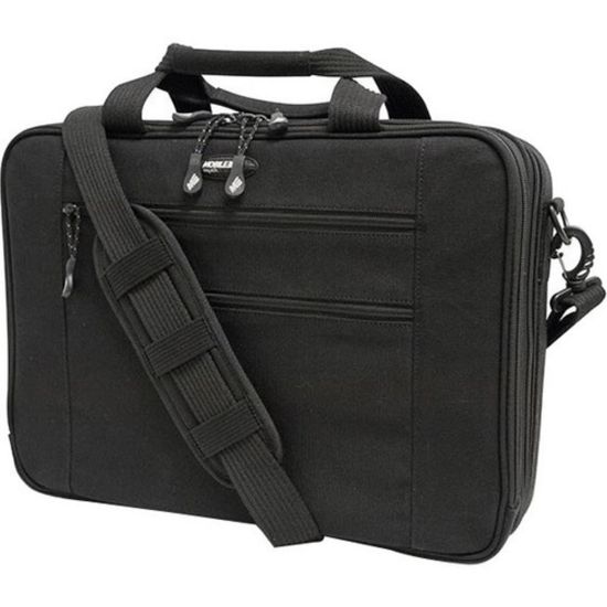 Picture of Mobile Edge E-Collection Briefcase And Shoulder Strap, With 16in Laptop Pocket, Black