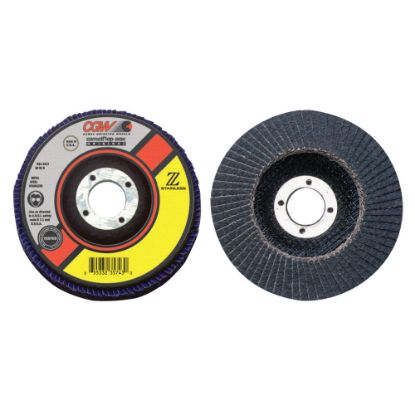 Picture of Flap Discs, Z-Stainless, Regular, 4 1/2, 60 Grit, 7/8 Arbor, 13,300 rpm, T27