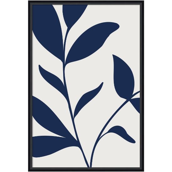 Picture of Amanti Art Modern Blue Botanical Abstract Print No 3 by The Creative Bunch Studio Wood Framed Wall Art Print, 23inW x 33inH, Black