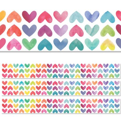 Picture of Creative Teaching Press EZ Borders, Colorful Hearts, 48' Per Pack, Set Of 3 Packs