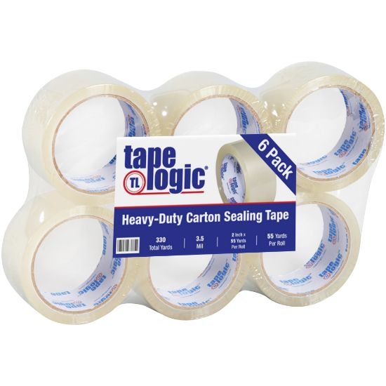 Picture of Tape Logic #350 Industrial Acrylic Tape, 3in Core, 2in x 55 Yd., Clear, Case Of 6