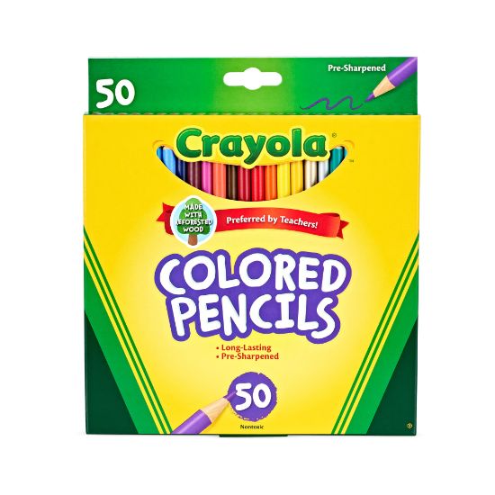 Picture of Crayola Color Pencils, Assorted Colors, Box Of 50 Color Pencils