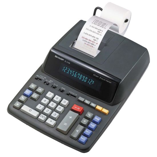 Picture of Sharp EL-2196BL Printing Calculator, Black