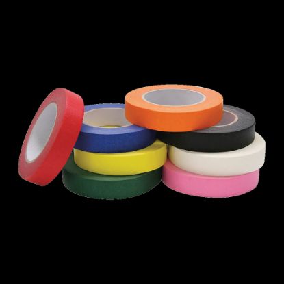 Picture of Pacon Chenille Kraft Colored Masking Tape, 1in x 60 Yd., Assorted Colors, Pack Of 8