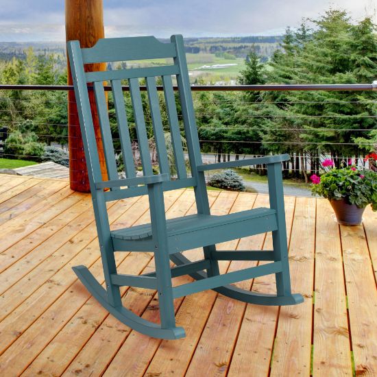 Picture of Flash Furniture Winston All-Weather Rocking Chair, Teal