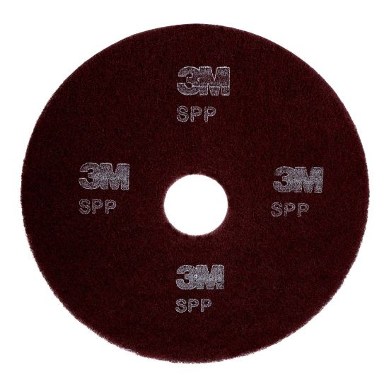 Picture of Scotch-Brite Surface Preparation Floor Pads, 20in, Maroon, Case Of 10 Pads